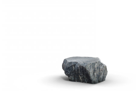 Product placement. Natural organic beauty or healthy product placement presentation stone podium or pedestal display on white backgroundの写真素材