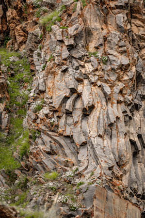 natural rock background texture. rock formation, unusual mountain topography, geological backdrop....