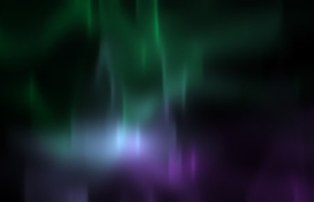 Northern lights. northern lights light effect on black background. northern lights to overlay on an image or photo. Night winter landscape with auroraの写真素材