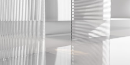 Minimalist background featuring clean lines and smooth surfaces, ideal for product placement or text...