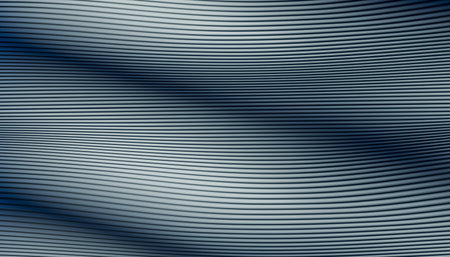 Elegant dark waves create flowing motion on stylish abstract background. Smooth curves and soft lighting give modern futuristic look, presentation, advertising, web design, projectの写真素材