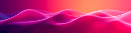 Vivid smooth pink folds of abstract digital waves create modern texture background for beauty...