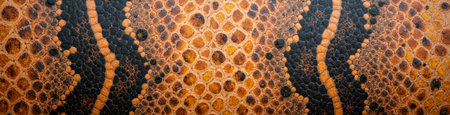 Closeup image of reptilian surface with natural scale pattern texture useful for exotic animal...