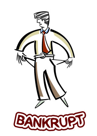 Vector illustration of a businessman with no moneyのイラスト素材