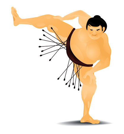Vector illustration of a japanese sumo wrestlerのイラスト素材