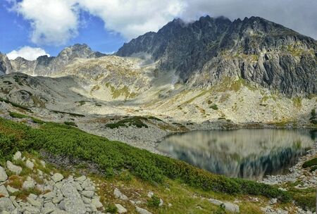Mountain lake in High Tatrasの写真素材