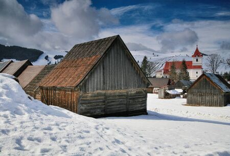 Old village Liptovka Teplickaの写真素材