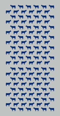 Cow vector patternのイラスト素材