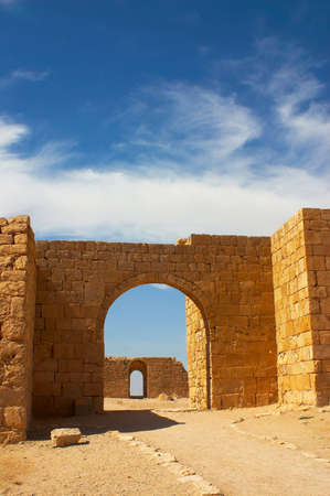 Ruins of the ancient city of  under the spring sunの写真素材