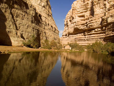 water, canyon, mountain, stream, river, nature, rock, landscapeの写真素材