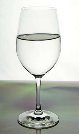 the refraction of the scene in goblet with water.の写真素材