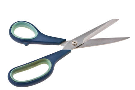 Scissors for a fabric on a white backgroundの写真素材