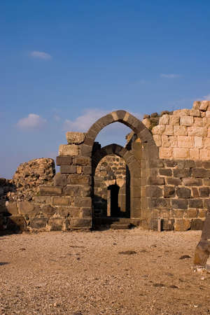 Ruins of the ancient city of  under the spring sunの写真素材
