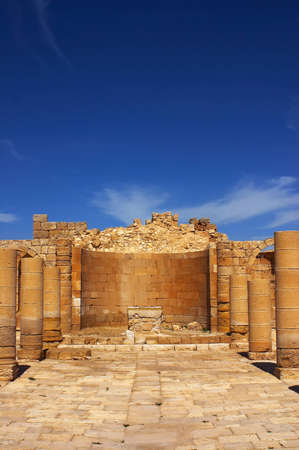 Ruins of the ancient city of  under the spring sunの写真素材