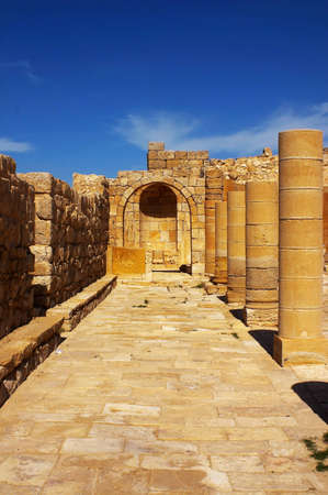 Ruins of the ancient city of  under the spring sunの写真素材