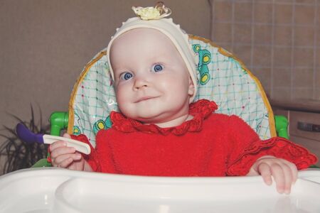 Baby portrait close-upの写真素材