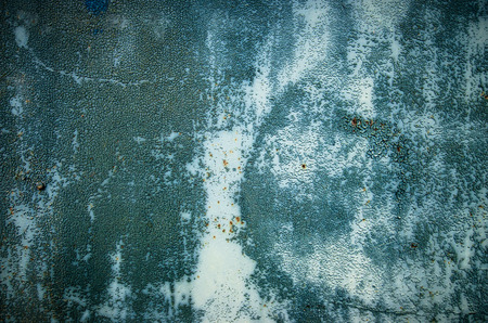 old blue paint on the metal surface textureの写真素材
