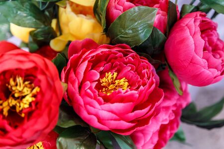 Wedding bouquets for the newlyweds of beautiful colorsの写真素材