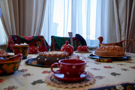 Belorussian cuisine, tasty and beautifully designed foodの写真素材