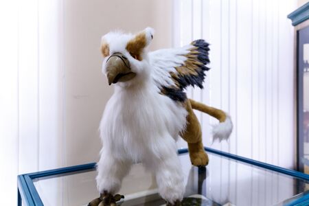 Ancient dolls of Scandinavian gods and monsters, Thor, Heimdall, witches, griffin, dragonの写真素材