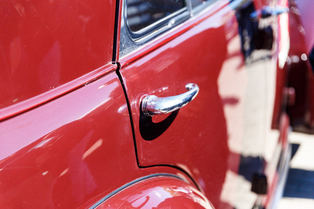 Beautiful old classic or retro car door handle
