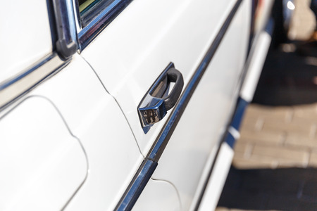 Beautiful old classic or retro car door handle