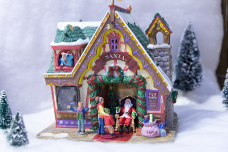 MINSK, BELARUS - OCTOBER 10, 2017: NEW YEAR AND CHRISTMAS FURNITURE TOY AND SOUVENIRS SHOPのeditorial素材