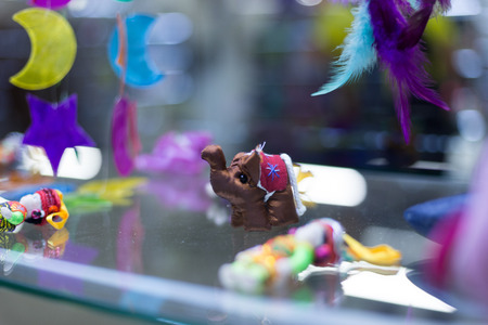 MINSK, BELARUS - OCTOBER 10, 2017: NEW YEAR AND CHRISTMAS FURNITURE TOY AND SOUVENIRS SHOPのeditorial素材