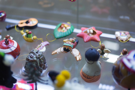 MINSK, BELARUS - OCTOBER 10, 2017: NEW YEAR AND CHRISTMAS FURNITURE TOY AND SOUVENIRS SHOPのeditorial素材