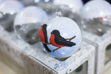 MINSK, BELARUS - OCTOBER 10, 2017: NEW YEAR AND CHRISTMAS FURNITURE TOY AND SOUVENIRS SHOPのeditorial素材