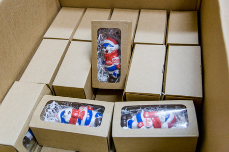 Christmas toys in the factory of Christmas toysのeditorial素材