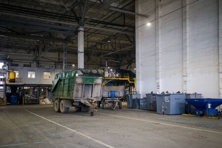 Placement of the workshop at the plant for the processing of plastic wasteのeditorial素材