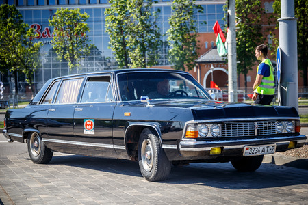 MINSK, BELARUS - MAY 1, 2017:  exhibition of old retro carsのeditorial素材