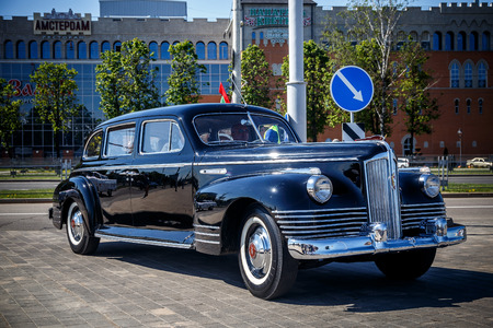 MINSK, BELARUS - MAY 1, 2017:  exhibition of old retro carsのeditorial素材
