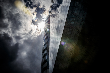 up view modern building in minskの写真素材