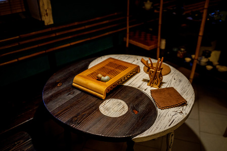 Shen Puer tea brewing process, tea ceremonyの写真素材