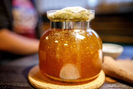 Shen Puer tea brewing process, tea ceremonyの写真素材