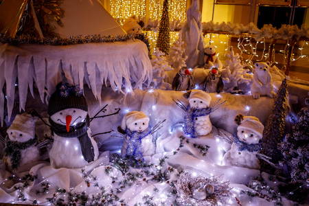 Christmas tree 2019, Christmas decorations, fairy figures and toysの写真素材