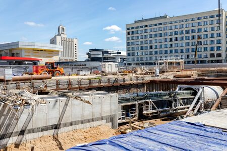 Subway tunnel in constructionのeditorial素材