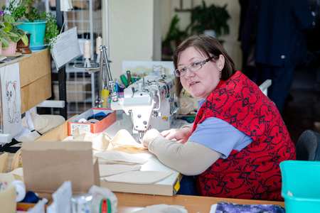 MINSK, BELARUS - 1 JUNE, 2019: sewing factoryのeditorial素材