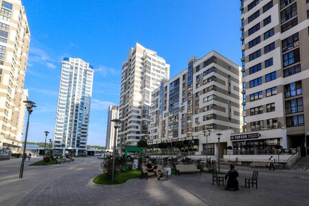 beautiful modern residential quarterの写真素材