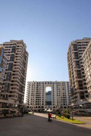 beautiful modern residential quarterの写真素材