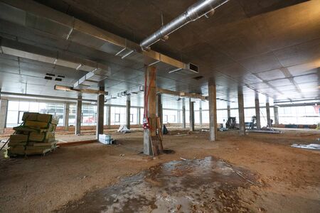 construction site of tennis courtsの写真素材