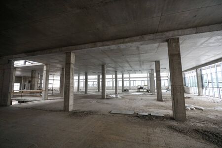 construction site of tennis courtsの写真素材