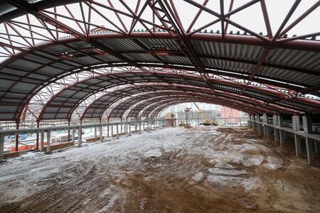 construction site of tennis courtsの写真素材