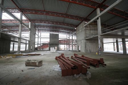 construction site of tennis courtsの写真素材