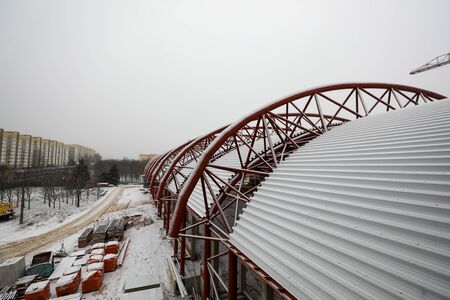 construction site of tennis courtsの写真素材