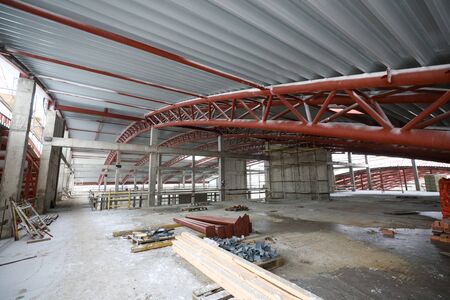 construction site of tennis courtsの写真素材