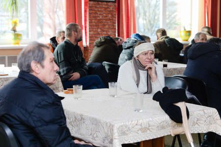 MINSK, BELARUS - February 25, 2020: homeless shelterのeditorial素材