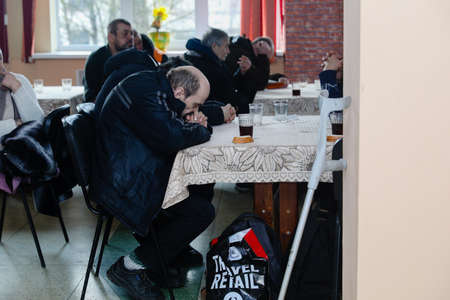 MINSK, BELARUS - February 25, 2020: homeless shelterのeditorial素材